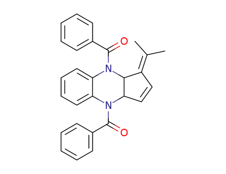 Molecular Structure of 54705-61-2 (1H-Cyclopenta[b]quinoxaline,
4,9-dibenzoyl-3a,4,9,9a-tetrahydro-1-(1-methylethylidene)-)