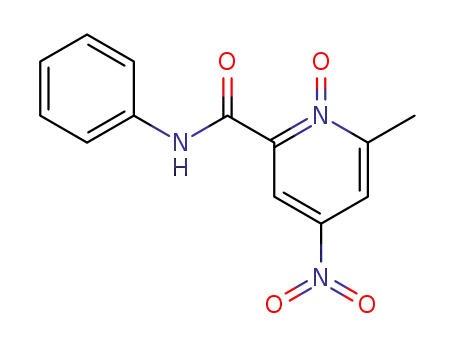 Molecular Structure of 56387-93-0 (2-Pyridinecarboxamide, 6-methyl-4-nitro-N-phenyl-, 1-oxide)
