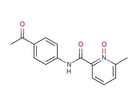 Molecular Structure of 56414-60-9 (2-Pyridinecarboxamide, N-(4-acetylphenyl)-6-methyl-, 1-oxide)
