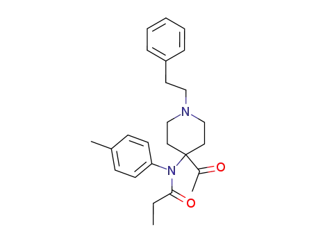 Molecular Structure of 61379-84-8 (Propanamide,
N-[4-acetyl-1-(2-phenylethyl)-4-piperidinyl]-N-(4-methylphenyl)-)