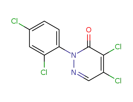 Molecular Structure of 24725-65-3 (4,5-DICHLORO-2-(2,4-DICHLOROPHENYL)-2,3-DIHYDROPYRIDAZIN-3-ONE)