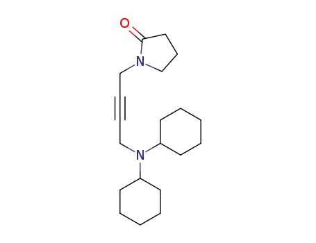 Molecular Structure of 18327-61-2 (2-Pyrrolidinone, 1-[4-(dicyclohexylamino)-2-butynyl]-)
