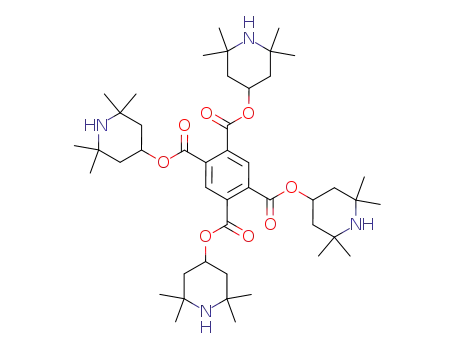 Molecular Structure of 39111-20-1 (1,2,4,5-Benzenetetracarboxylic acid,
tetrakis(2,2,6,6-tetramethyl-4-piperidinyl) ester)