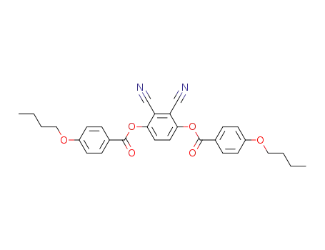 Molecular Structure of 59354-36-8 (Benzoic acid, 4-butoxy-, 2,3-dicyano-1,4-phenylene ester)