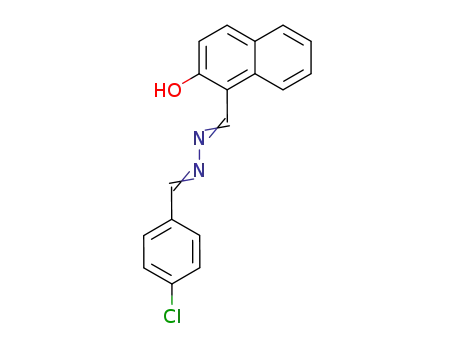 Molecular Structure of 59216-35-2 (1-Naphthalenecarboxaldehyde, 2-hydroxy-,
[(4-chlorophenyl)methylene]hydrazone)