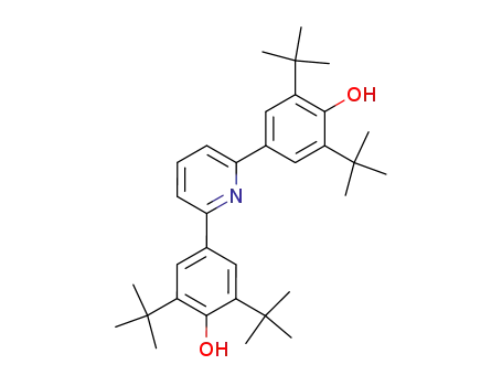 Molecular Structure of 63960-04-3 (Phenol, 4,4'-(2,6-pyridinediyl)bis[2,6-bis(1,1-dimethylethyl)-)