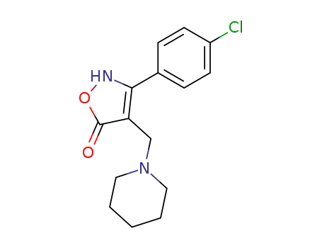 Molecular Structure of 61194-93-2 (5(2H)-Isoxazolone, 3-(4-chlorophenyl)-4-(1-piperidinylmethyl)-)