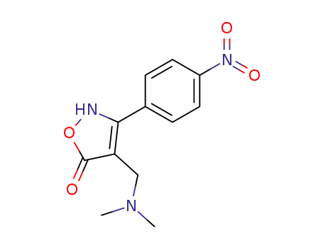 Molecular Structure of 61195-00-4 (5(2H)-Isoxazolone, 4-[(dimethylamino)methyl]-3-(4-nitrophenyl)-)