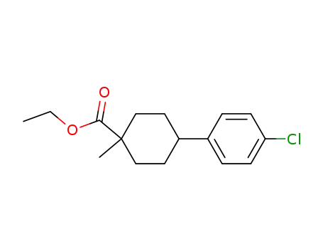 Cyclohexanecarboxylic acid, 4-(4-chlorophenyl)-1-methyl-, ethyl ester