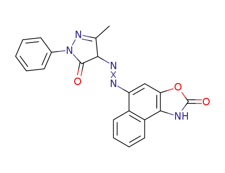 Naphth[1,2-d]oxazol-2(1H)-one,
5-[(4,5-dihydro-3-methyl-5-oxo-1-phenyl-1H-pyrazol-4-yl)azo]-