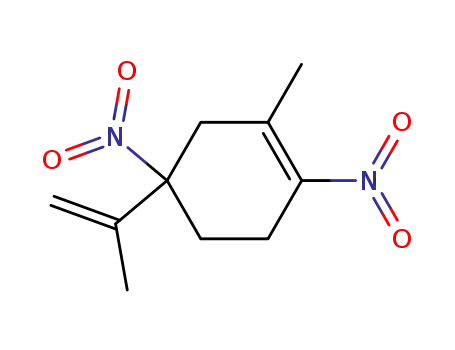 Molecular Structure of 62438-48-6 (Cyclohexene, 2-methyl-4-(1-methylethenyl)-1,4-dinitro-)