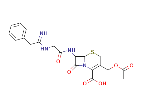 5-Thia-1-azabicyclo[4.2.0]oct-2-ene-2-carboxylicacid,3-[(acetyloxy)methyl]-7-[[[(1-imino-2-phenylethyl)amino]acetyl]amino]-8-oxo-,(6R,7R)- (9CI)