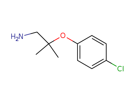 Molecular Structure of 69846-00-0 (1-Propanamine, 2-(4-chlorophenoxy)-2-methyl-)