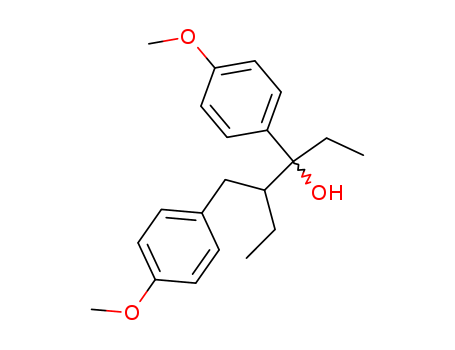 71526-46-0,Benzenepropanol, alpha,beta-diethyl-4-methoxy-alpha-(4-methxyphenyl)-,