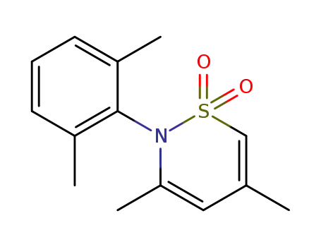 Molecular Structure of 72877-65-7 (2H-1,2-Thiazine, 2-(2,6-dimethylphenyl)-3,5-dimethyl-, 1,1-dioxide)