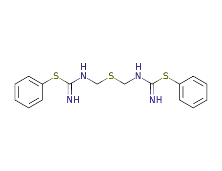 Molecular Structure of 43025-74-7 (Carbamimidothioic acid, N,N''-[thiobis(methylene)]bis-, diphenyl ester)