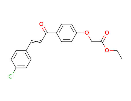 Molecular Structure of 19152-42-2 (Acetic acid, [4-[3-(4-chlorophenyl)-1-oxo-2-propenyl]phenoxy]-, ethyl
ester)