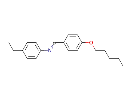 Molecular Structure of 37599-76-1 (Benzenamine, 4-ethyl-N-[[4-(pentyloxy)phenyl]methylene]-)