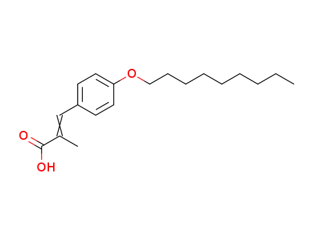 Molecular Structure of 62083-72-1 (2-Propenoic acid, 2-methyl-3-[4-(nonyloxy)phenyl]-, (E)-)