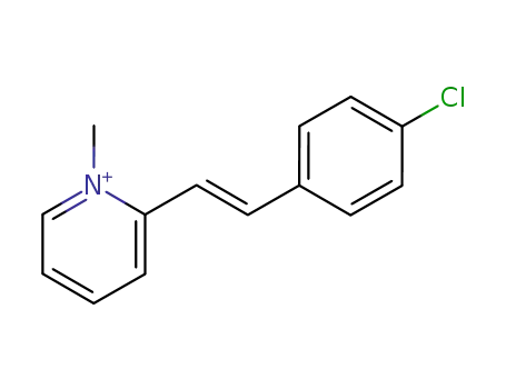 Molecular Structure of 46723-07-3 (Pyridinium, 2-[2-(4-chlorophenyl)ethenyl]-1-methyl-)