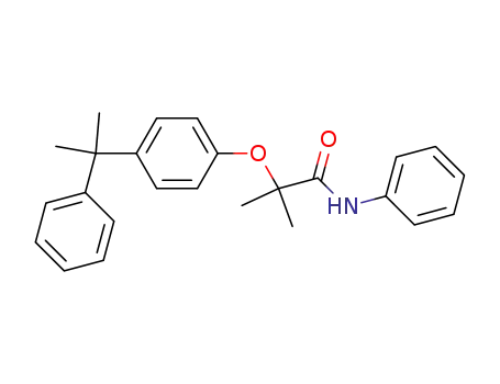 Molecular Structure of 70757-74-3 (Propanamide,
2-methyl-2-[4-(1-methyl-1-phenylethyl)phenoxy]-N-phenyl-)