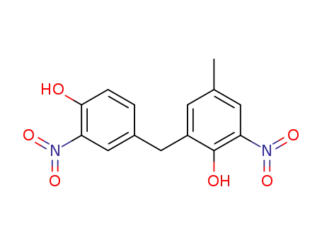 Molecular Structure of 59919-81-2 (Phenol, 2-[(4-hydroxy-3-nitrophenyl)methyl]-4-methyl-6-nitro-)