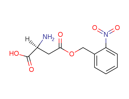 Molecular Structure of 10065-45-9 (L-Aspartic acid, 4-[(2-nitrophenyl)methyl] ester)