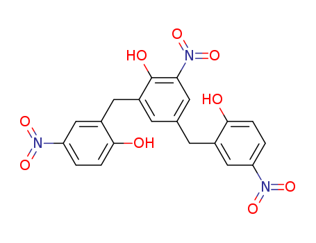 Molecular Structure of 59920-07-9 (Phenol, 2,4-bis[(2-hydroxy-5-nitrophenyl)methyl]-6-nitro-)