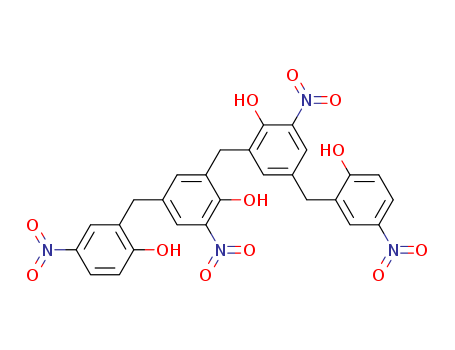 Molecular Structure of 59920-09-1 (Phenol, 2,2'-methylenebis[4-[(2-hydroxy-5-nitrophenyl)methyl]-6-nitro-)