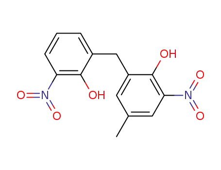 Molecular Structure of 59919-84-5 (Phenol, 2-[(2-hydroxy-3-nitrophenyl)methyl]-4-methyl-6-nitro-)