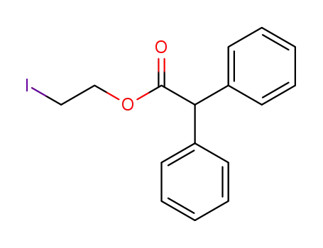Molecular Structure of 56879-69-7 (Benzeneacetic acid, a-phenyl-, 2-iodoethyl ester)