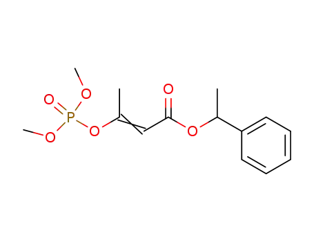 2-Butenoic acid, 3-((dimethoxyphosphinyl)oxy)-, 1-phenylethyl ester (9CI)