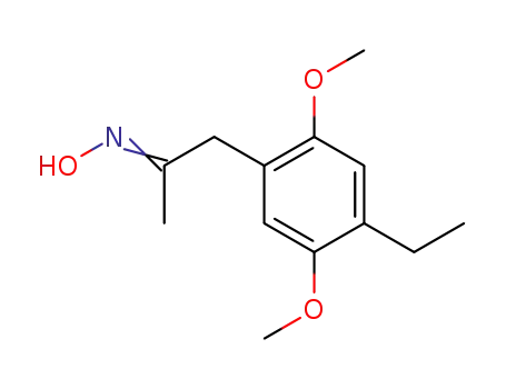 Molecular Structure of 50505-63-0 (2-Propanone, 1-(4-ethyl-2,5-dimethoxyphenyl)-, oxime)