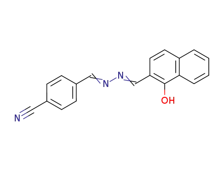 Molecular Structure of 59216-31-8 (Benzonitrile,
4-[[[(1-hydroxy-2-naphthalenyl)methylene]hydrazono]methyl]-)