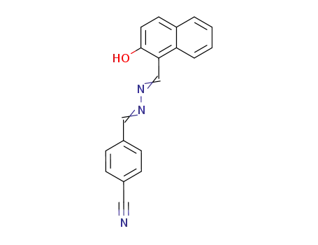 Molecular Structure of 59216-37-4 (Benzonitrile,
4-[[[(2-hydroxy-1-naphthalenyl)methylene]hydrazono]methyl]-)