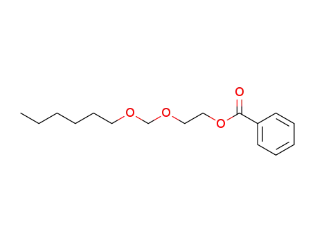 Molecular Structure of 62254-46-0 (Ethanol, 2-[(hexyloxy)methoxy]-, benzoate)
