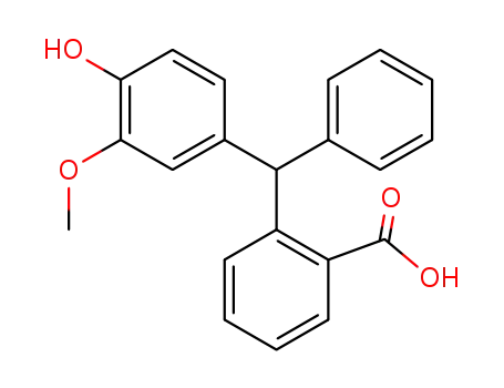 Benzoic acid, 2-[(4-hydroxy-3-methoxyphenyl)phenylmethyl]-