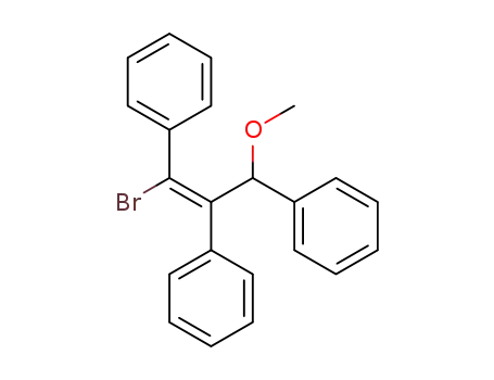 Benzene, 1,1',1''-(1-bromo-3-methoxy-1-propene-1,2,3-triyl)tris-, (E)-