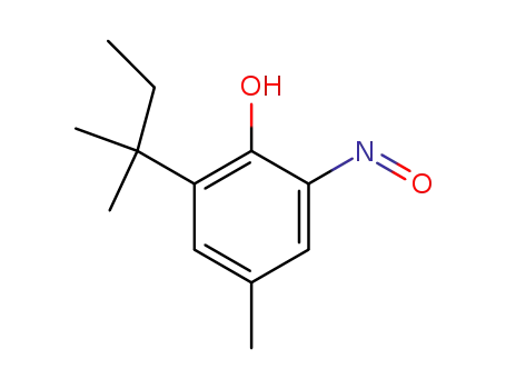 Molecular Structure of 59919-28-7 (Phenol, 2-(1,1-dimethylpropyl)-4-methyl-6-nitroso-)