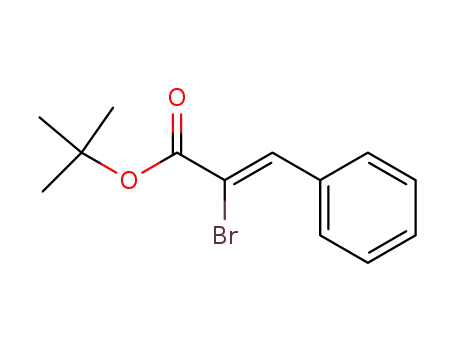 Molecular Structure of 5522-76-9 (2-Propenoic acid, 2-bromo-3-phenyl-, 1,1-dimethylethyl ester, (Z)-)