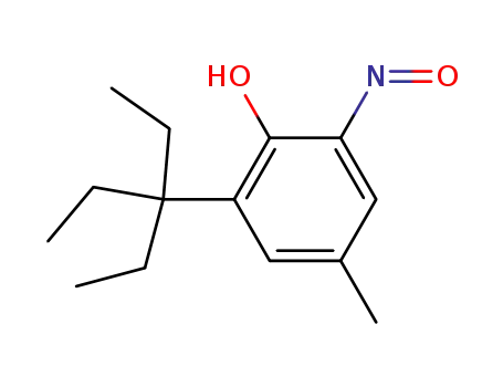 Molecular Structure of 59919-27-6 (Phenol, 2-(1,1-diethylpropyl)-4-methyl-6-nitroso-)