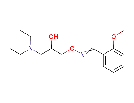 Molecular Structure of 67232-99-9 (Benzaldehyde, 2-methoxy-, O-[3-(diethylamino)-2-hydroxypropyl]oxime)