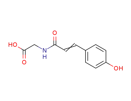 Molecular Structure of 10003-42-6 (Glycine, N-[3-(4-hydroxyphenyl)-1-oxo-2-propenyl]-)