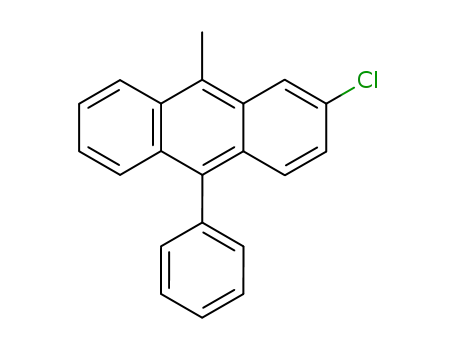 Molecular Structure of 65975-23-7 (Anthracene, 2-chloro-9-methyl-10-phenyl-)