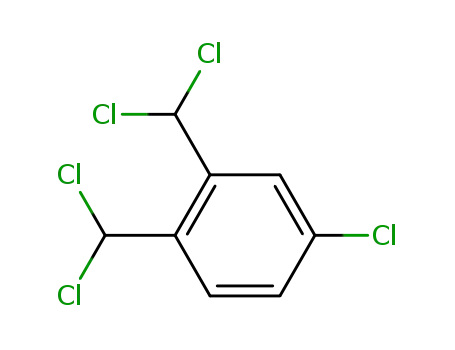 Molecular Structure of 25641-96-7 (Benzene, 4-chloro-1,2-bis(dichloromethyl)-)