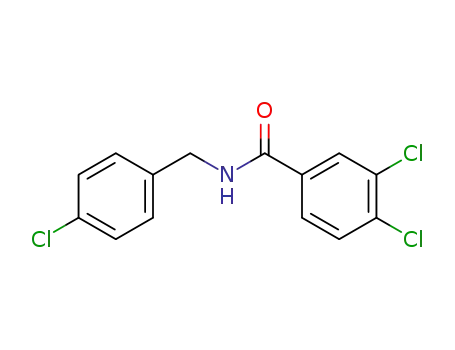 Molecular Structure of 65608-84-6 (Benzamide, 3,4-dichloro-N-[(4-chlorophenyl)methyl]-)