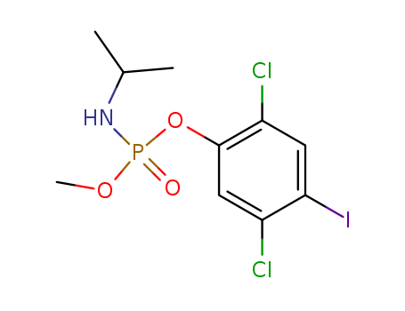 24263-64-7,Phosphoramidic acid,(1-methylethyl)-, 2,5-dichloro-4-iodophenyl methyl ester (9CI),Phosphoramidicacid, isopropyl-, 2,5-dichloro-4-iodophenyl methyl ester (8CI); Phenol,2,5-dichloro-4-iodo-, methyl isopropylphosphoramidate (8CI); CIBA C 13880; OMS1287