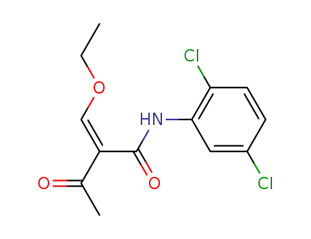 Molecular Structure of 61643-50-3 (Butanamide, N-(2,5-dichlorophenyl)-2-(ethoxymethylene)-3-oxo-)