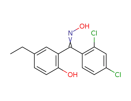 Methanone, (2,4-dichlorophenyl)(5-ethyl-2-hydroxyphenyl)-, oxime