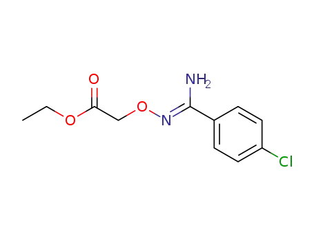 Molecular Structure of 63409-60-9 (Acetic acid, [[[(4-chlorophenyl)iminomethyl]amino]oxy]-, ethyl ester)